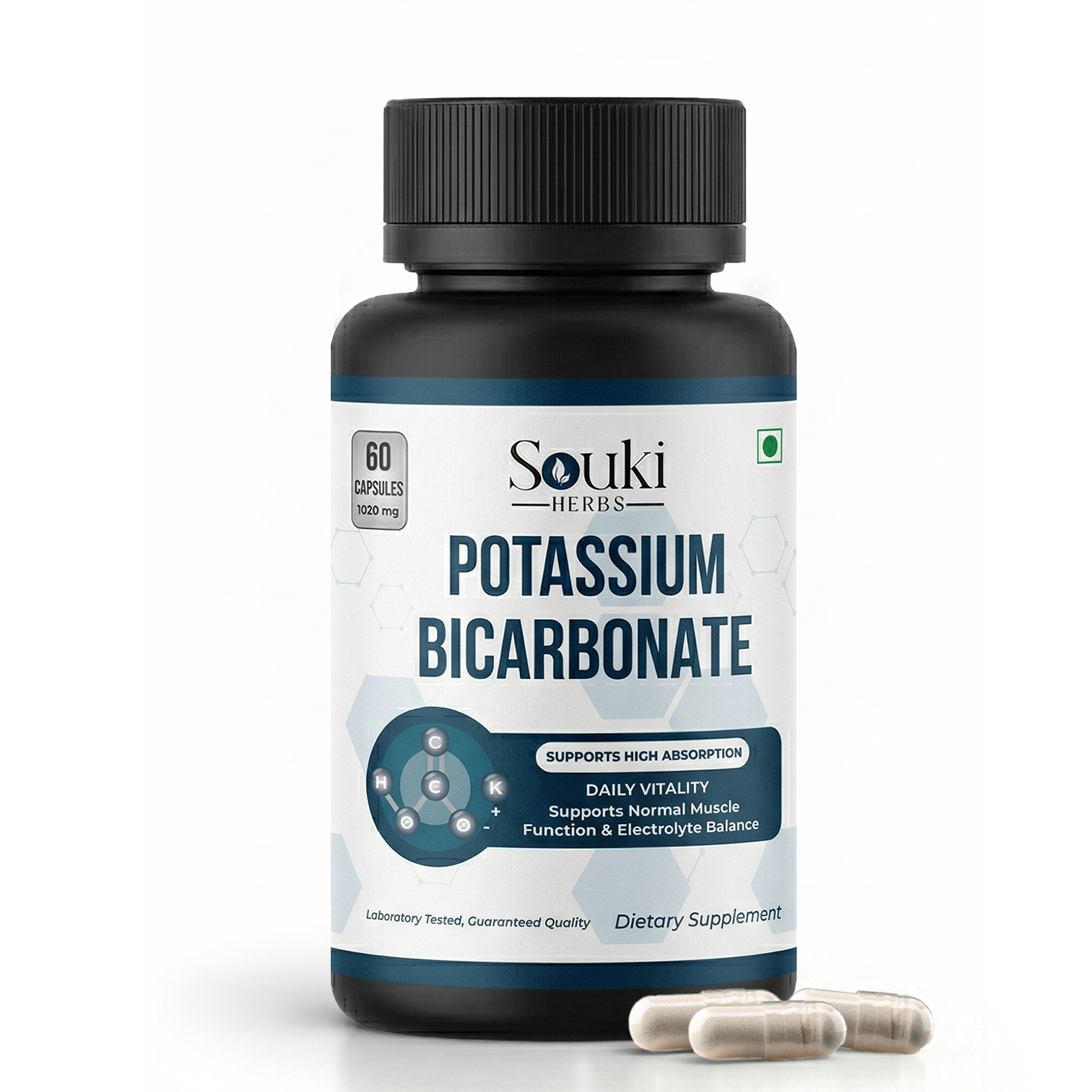SOUKI HERBS Pure Potassium Bicarbonate Mineral Supplement